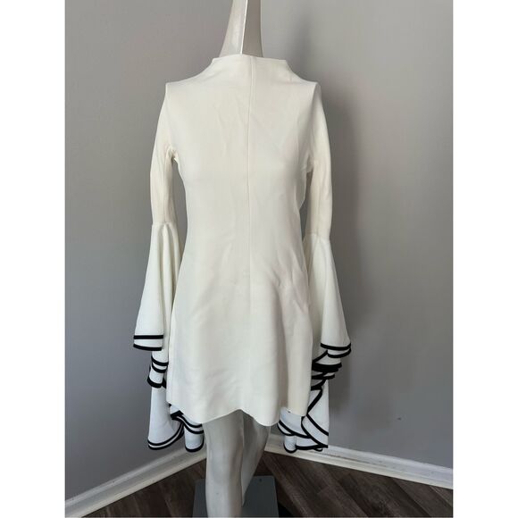 NWT PROENZA SCHOULER Ruffled Stretch-Crepe Mini Dress - Off-White $1,990 - Picture 10 of 13